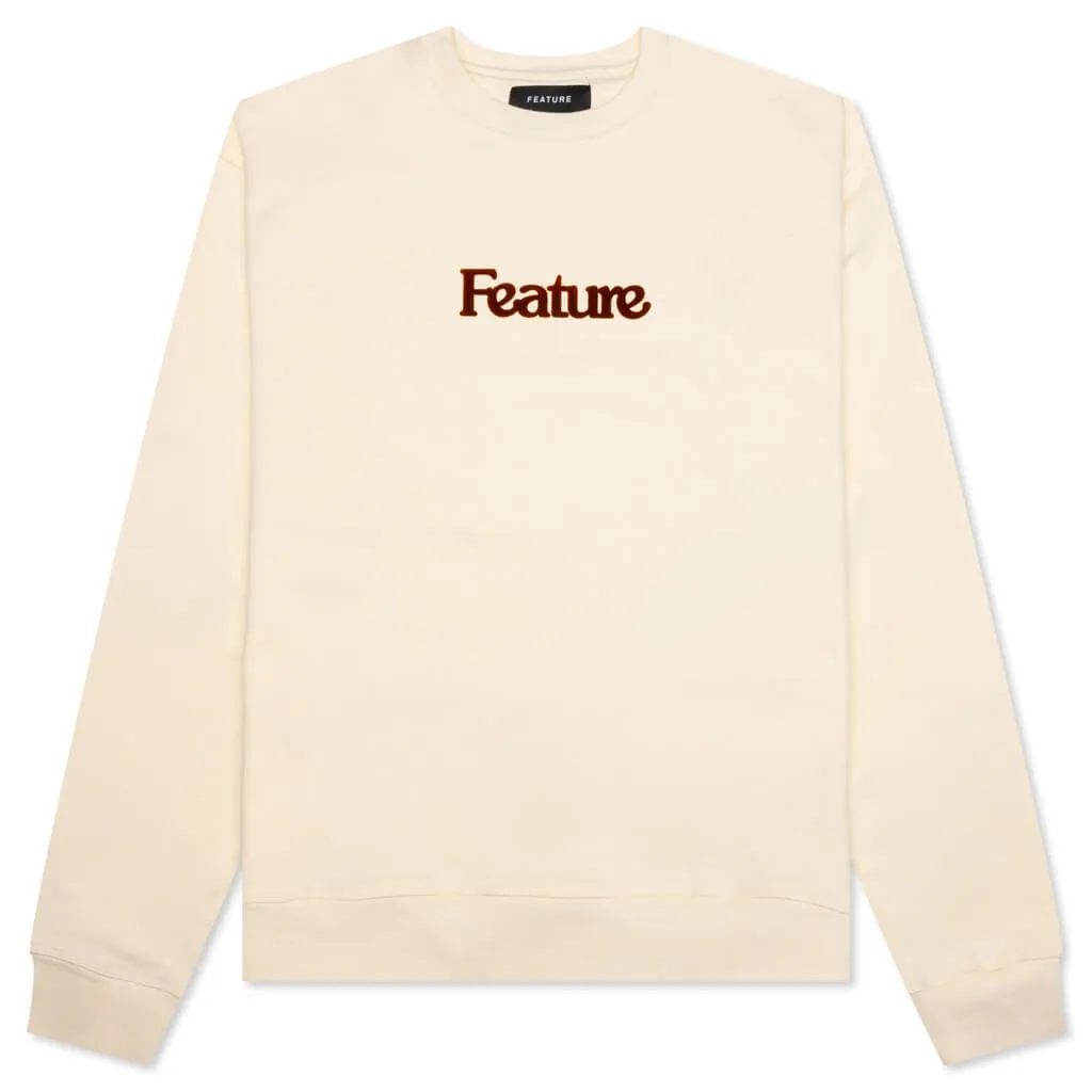 Academy Crewneck - Cannoli Cream/Gold Flame