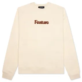 Academy Crewneck - Cannoli Cream/Gold Flame