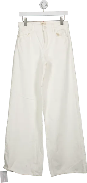 Alice   Olivia White Trish Mid Rise Baggy Jeans W27