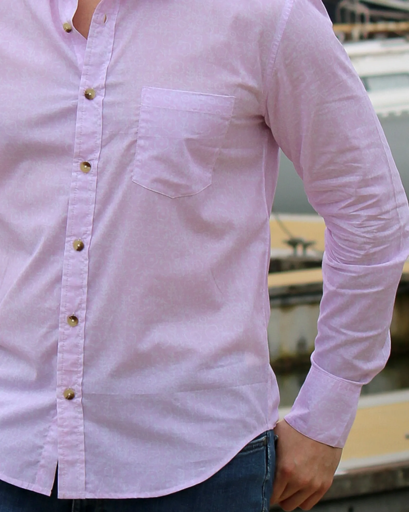 Aloft Pink Batik Beach Shirt