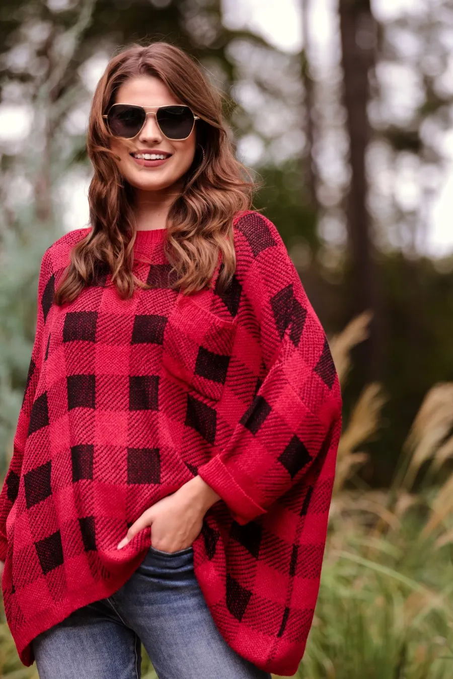 Apple Orchard Plaid Lightweight Sweater