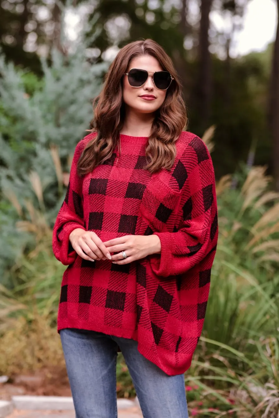 Apple Orchard Plaid Lightweight Sweater