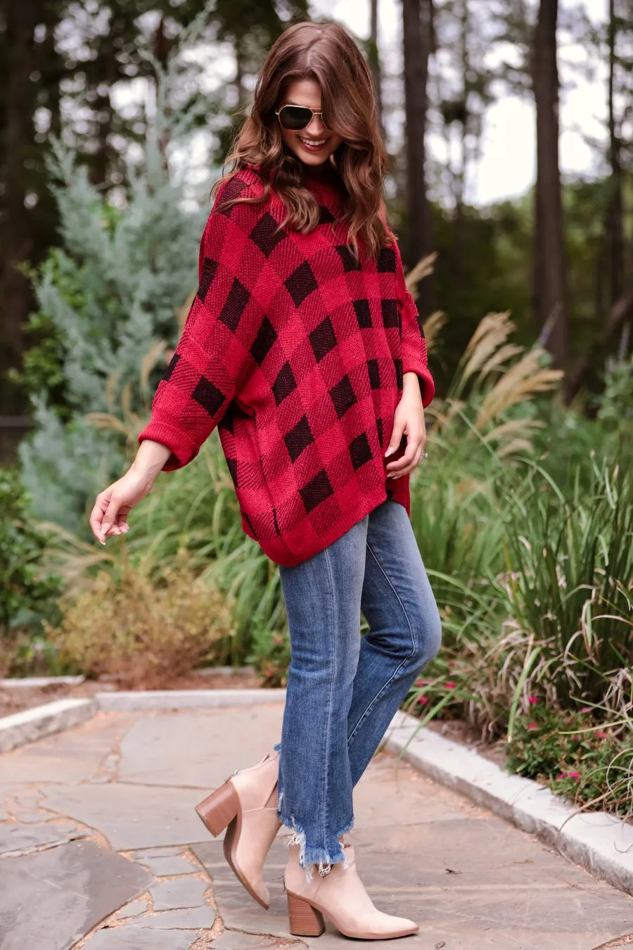 Apple Orchard Plaid Lightweight Sweater