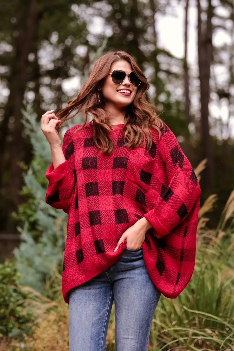 Apple Orchard Plaid Lightweight Sweater