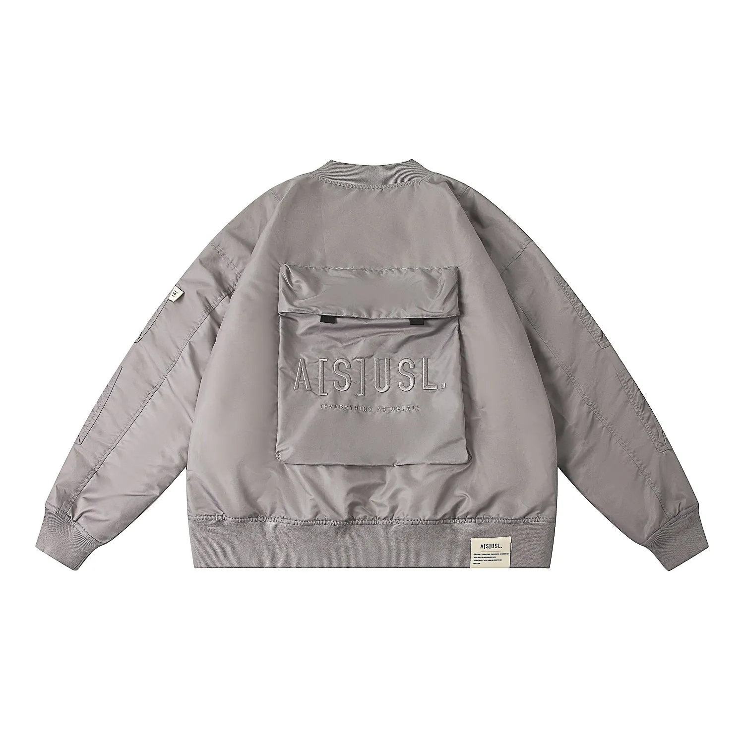 A[S]USL MULTI POCKET MILITARY JACKET-SILVER