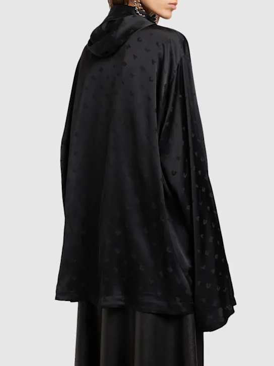 Balenciaga   Hooded viscose shirt 