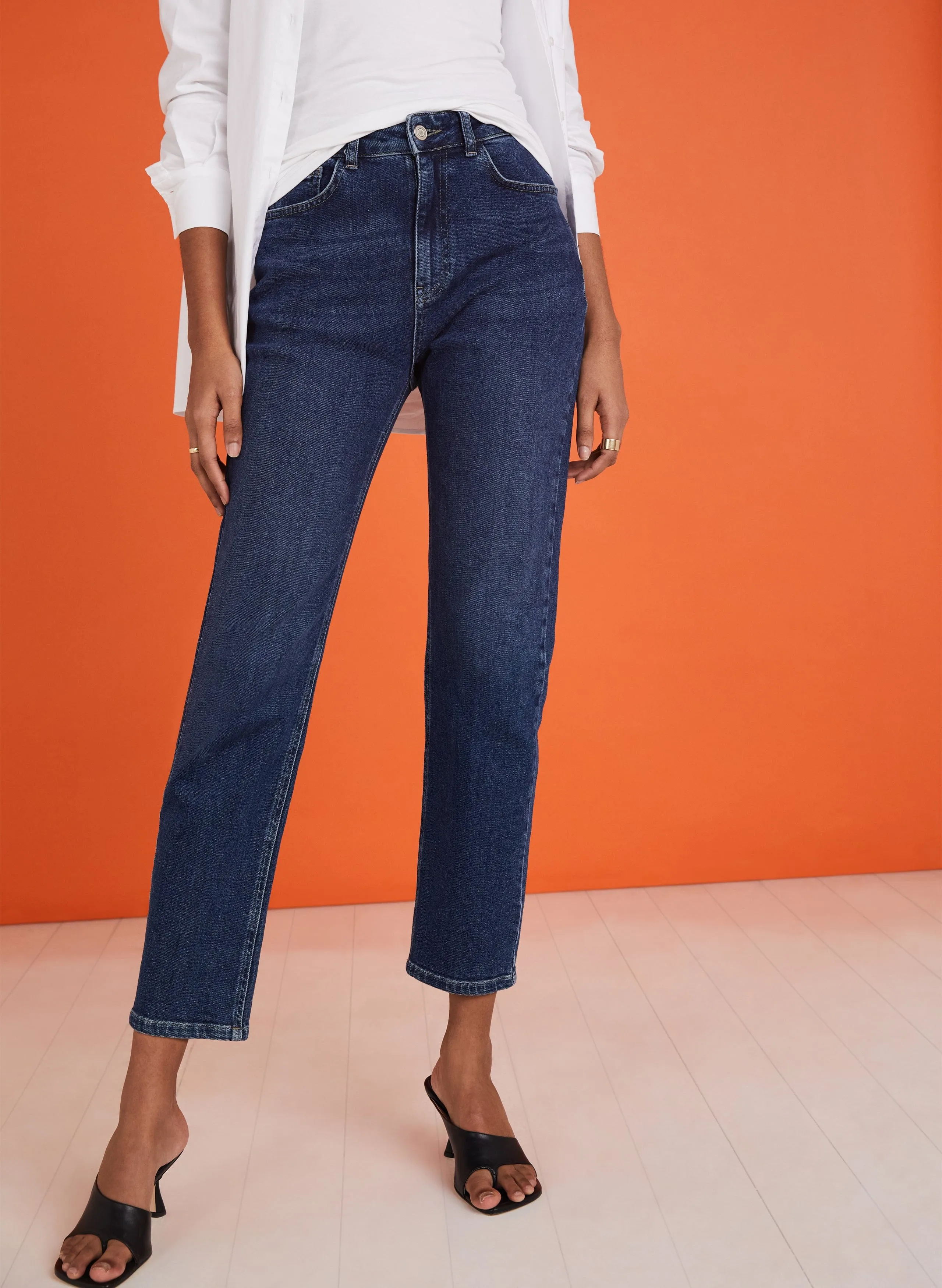 Baukjen Organic Cotton Slim Leg Jeans | Mid Indigo