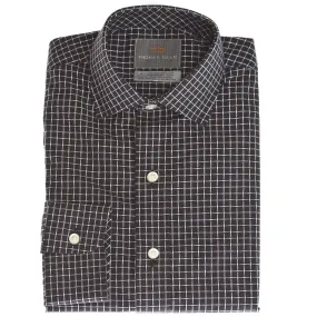 Big Boys Charcoal Mini Check Button Down Shirt