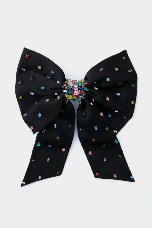 Black Grace Crystal Bow Hairclip