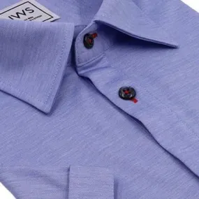 Blue Fine Pique Polo Shirt