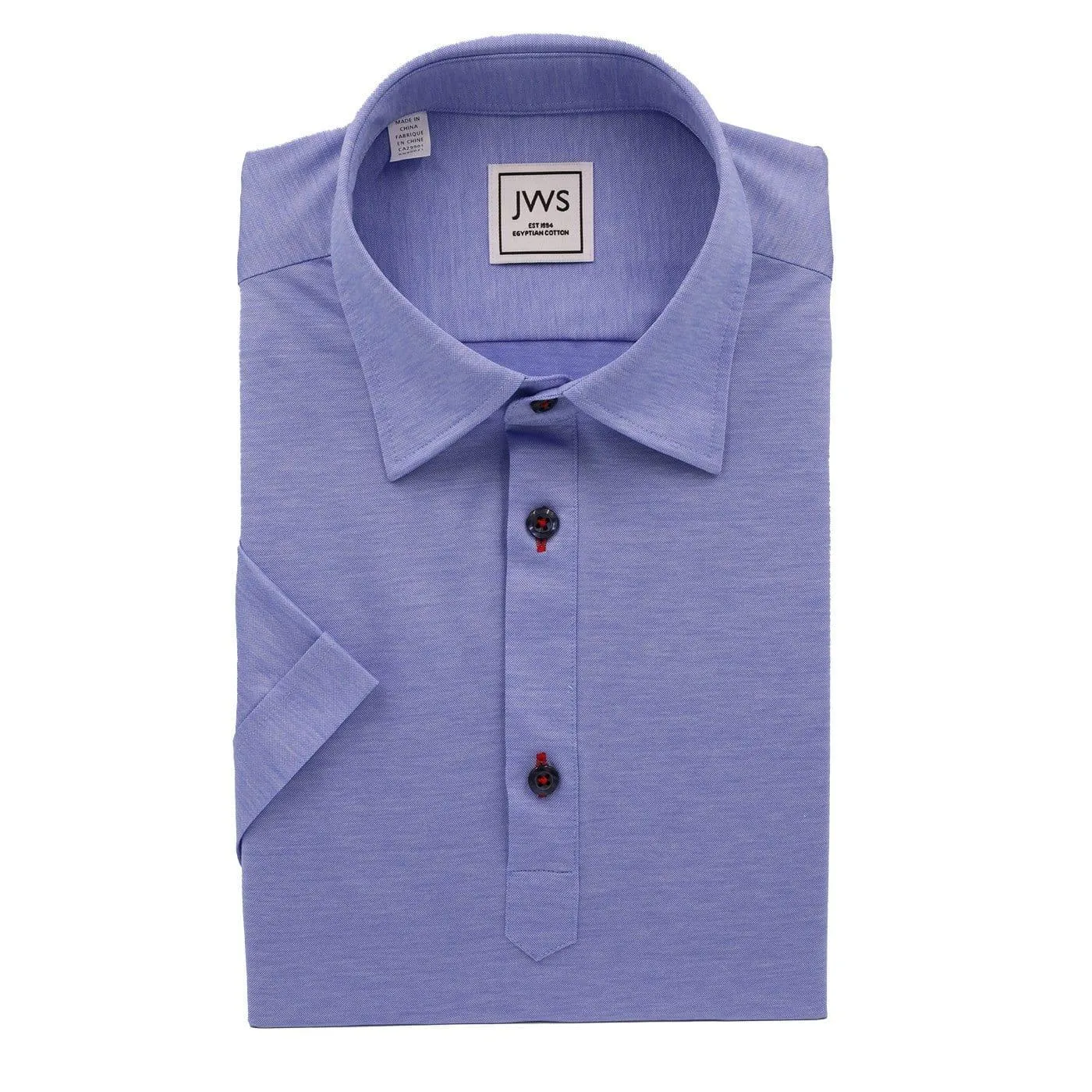 Blue Fine Pique Polo Shirt