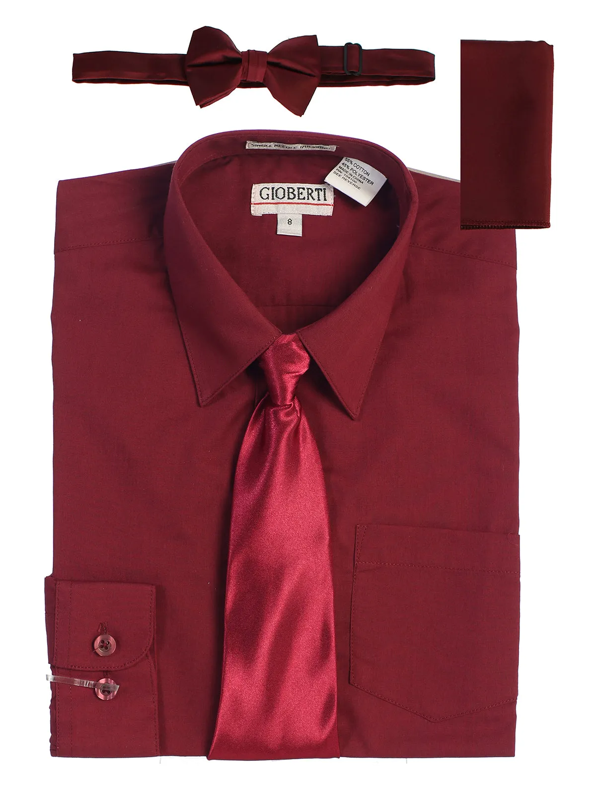 Boy's (8-18) Shirt w/ Solid Tie Set