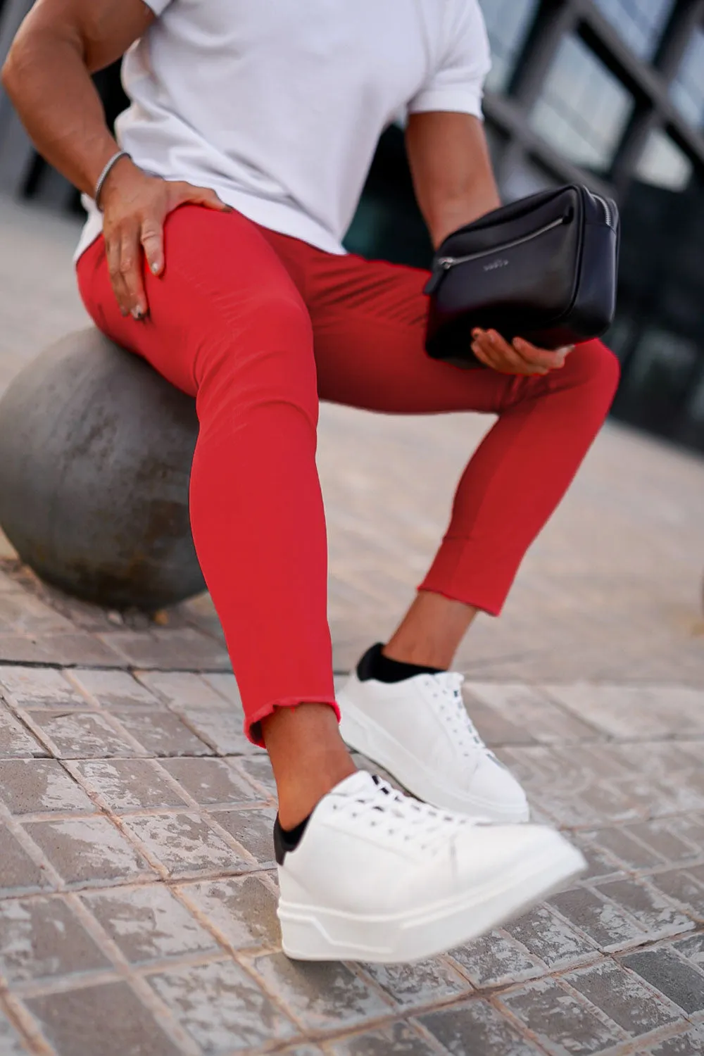 Buy $80 Free Shipping Men's Red Skinny Jean