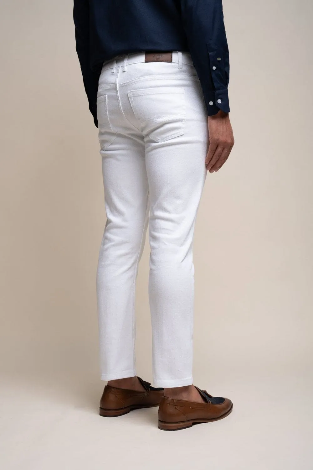 Cavani Milano White Denim Jeans