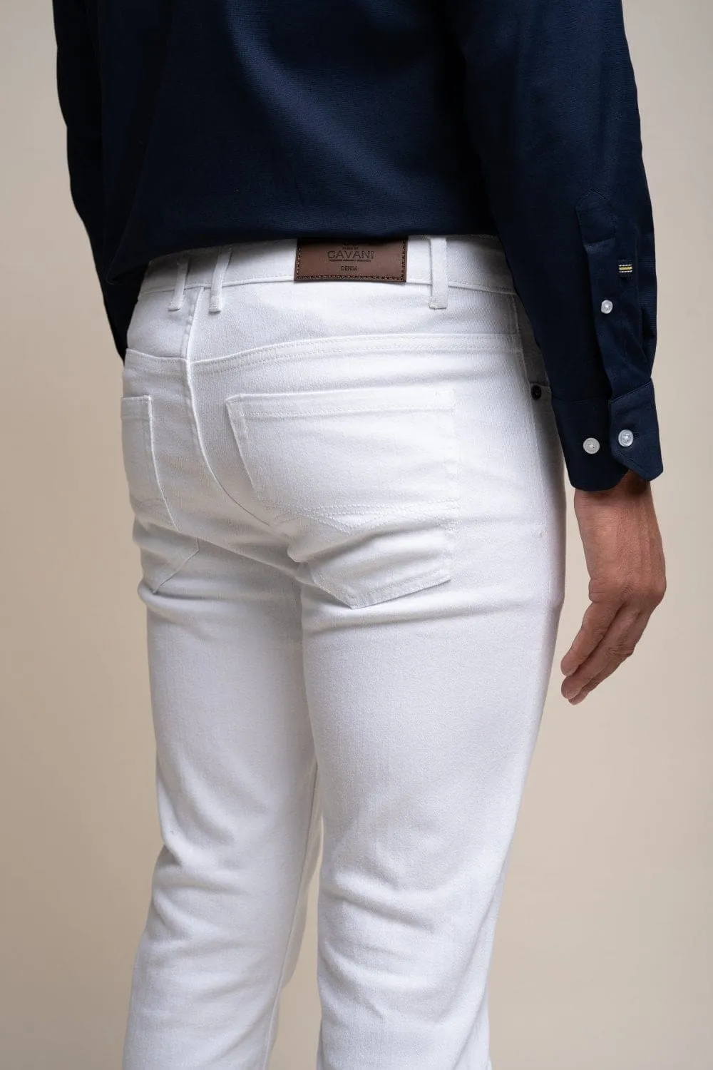 Cavani Milano White Denim Jeans