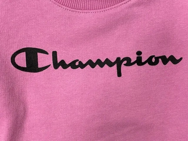 Champion Girl's Tracksuit Sweatshirt and Trousers 404235 CHA PS009 FUP pink