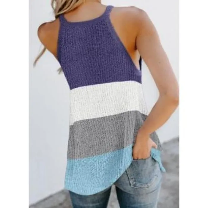 Color Block Knit Tank