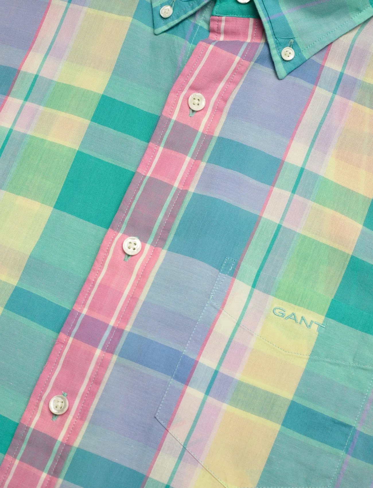 Cotton Shirt - Madras Check - Perky Pink