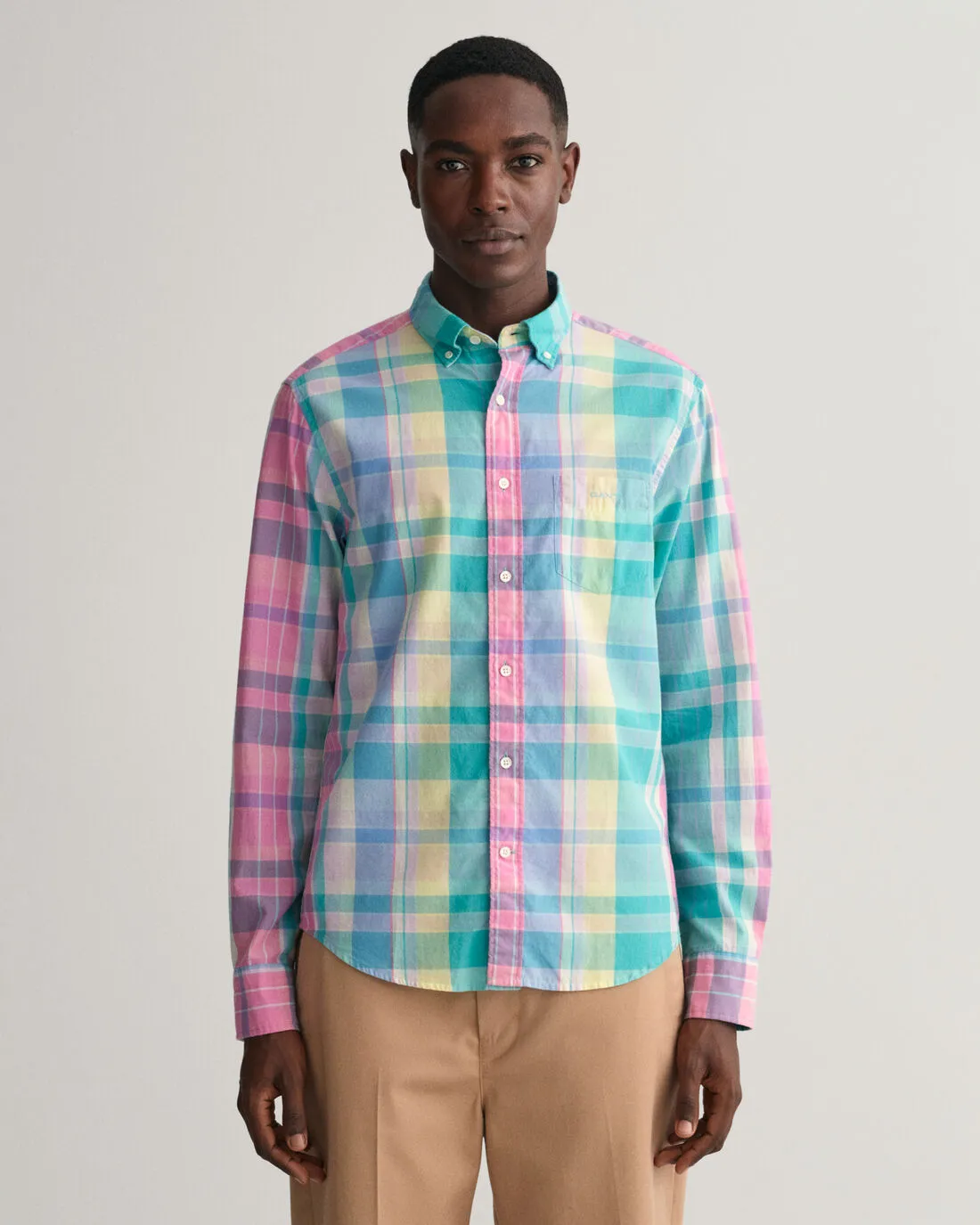 Cotton Shirt - Madras Check - Perky Pink