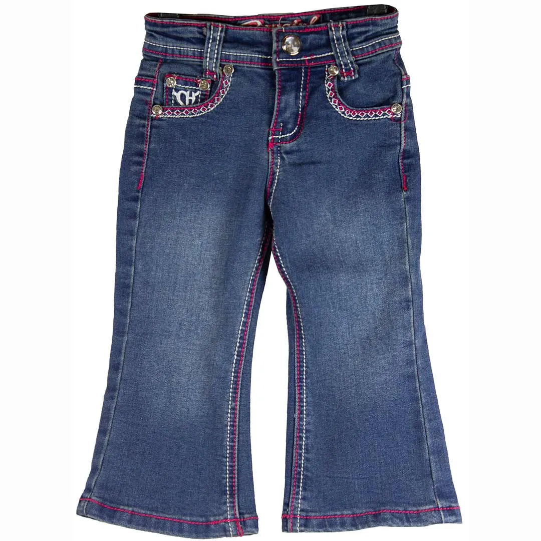 Cowgirl Hardware Toddler Girls' Southwest Pocket Bootcut Jeans