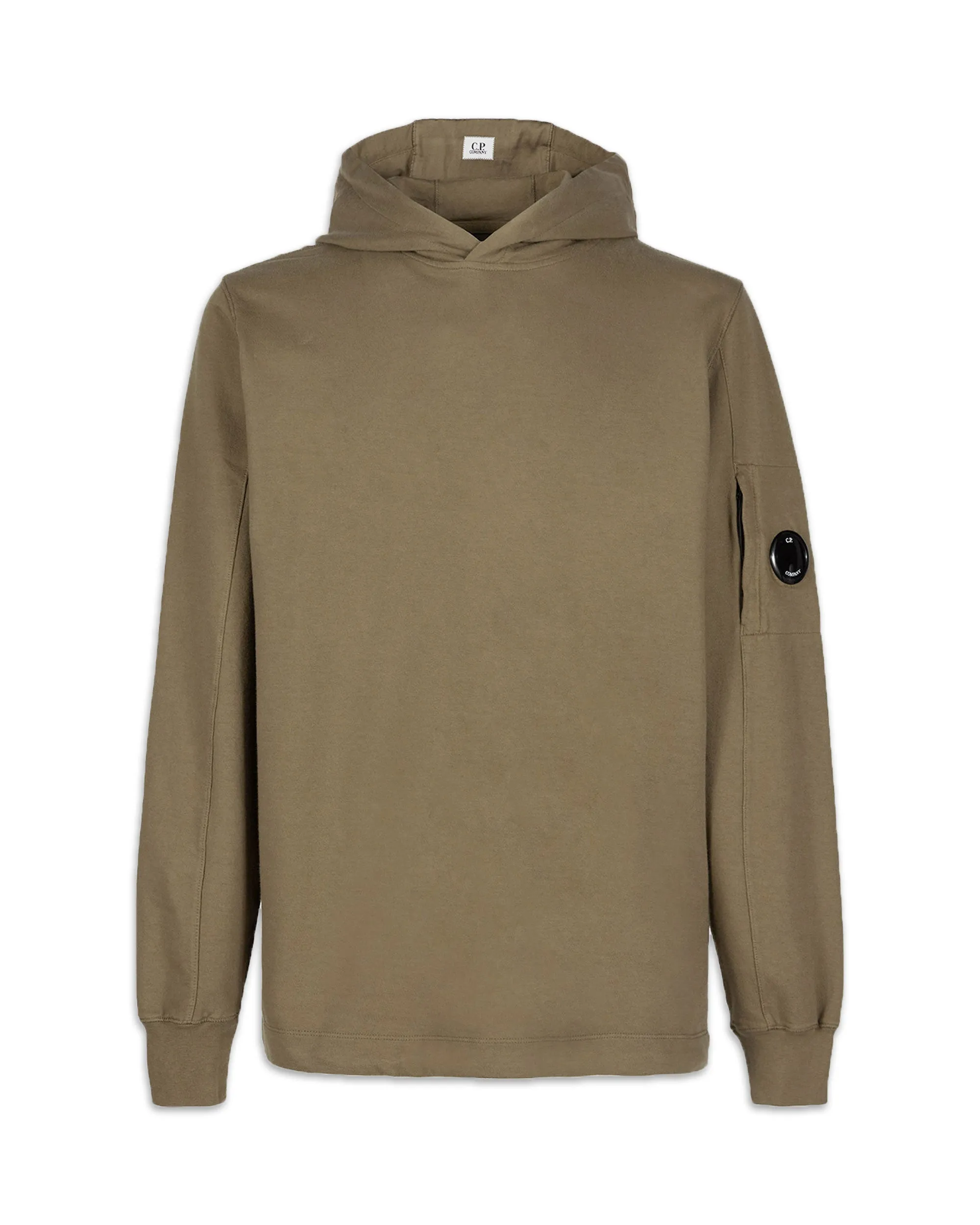 CP Company Light Fleece Hoodie Lead Gray