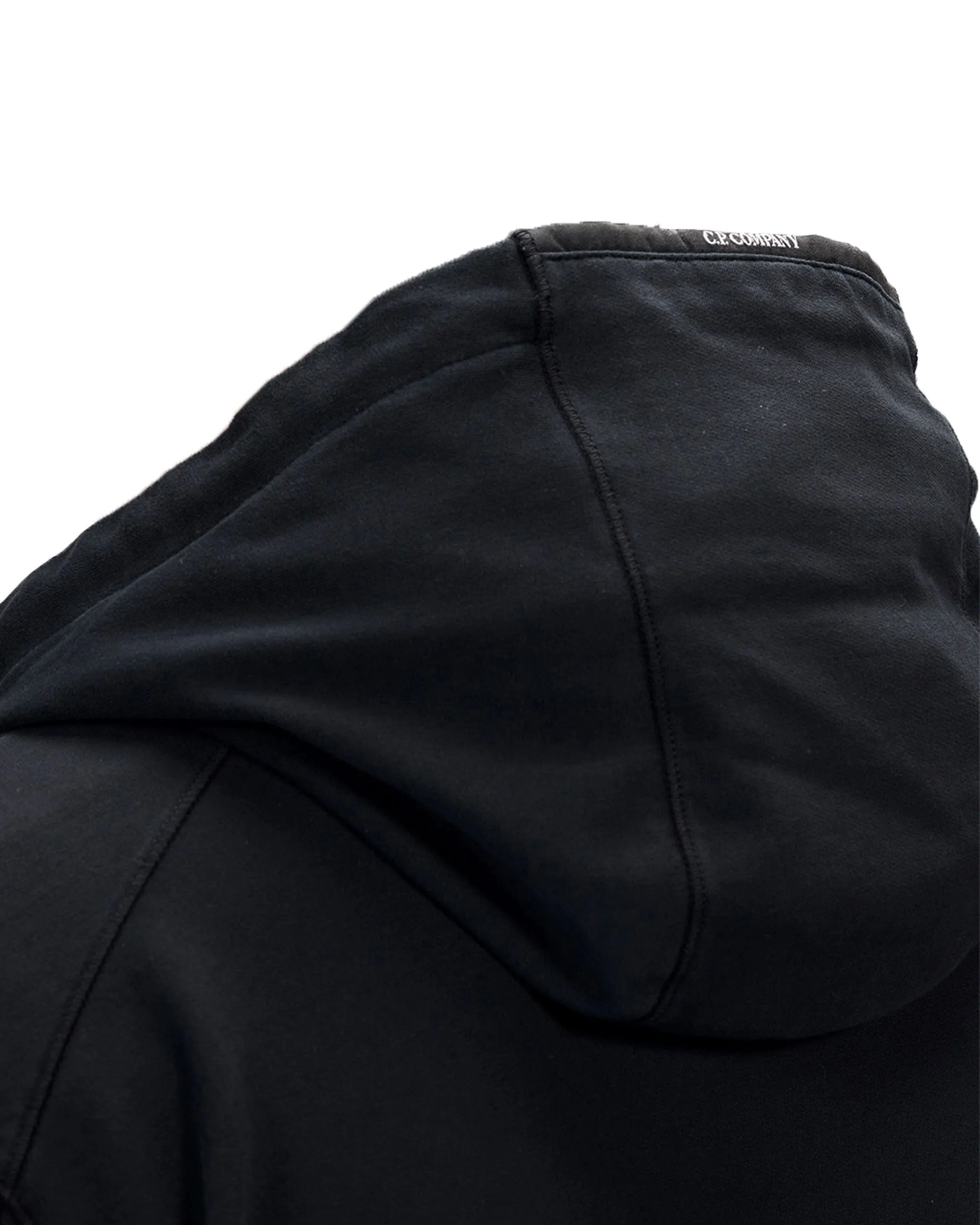 CP Company Light Fleece Zipped Hoodie Black