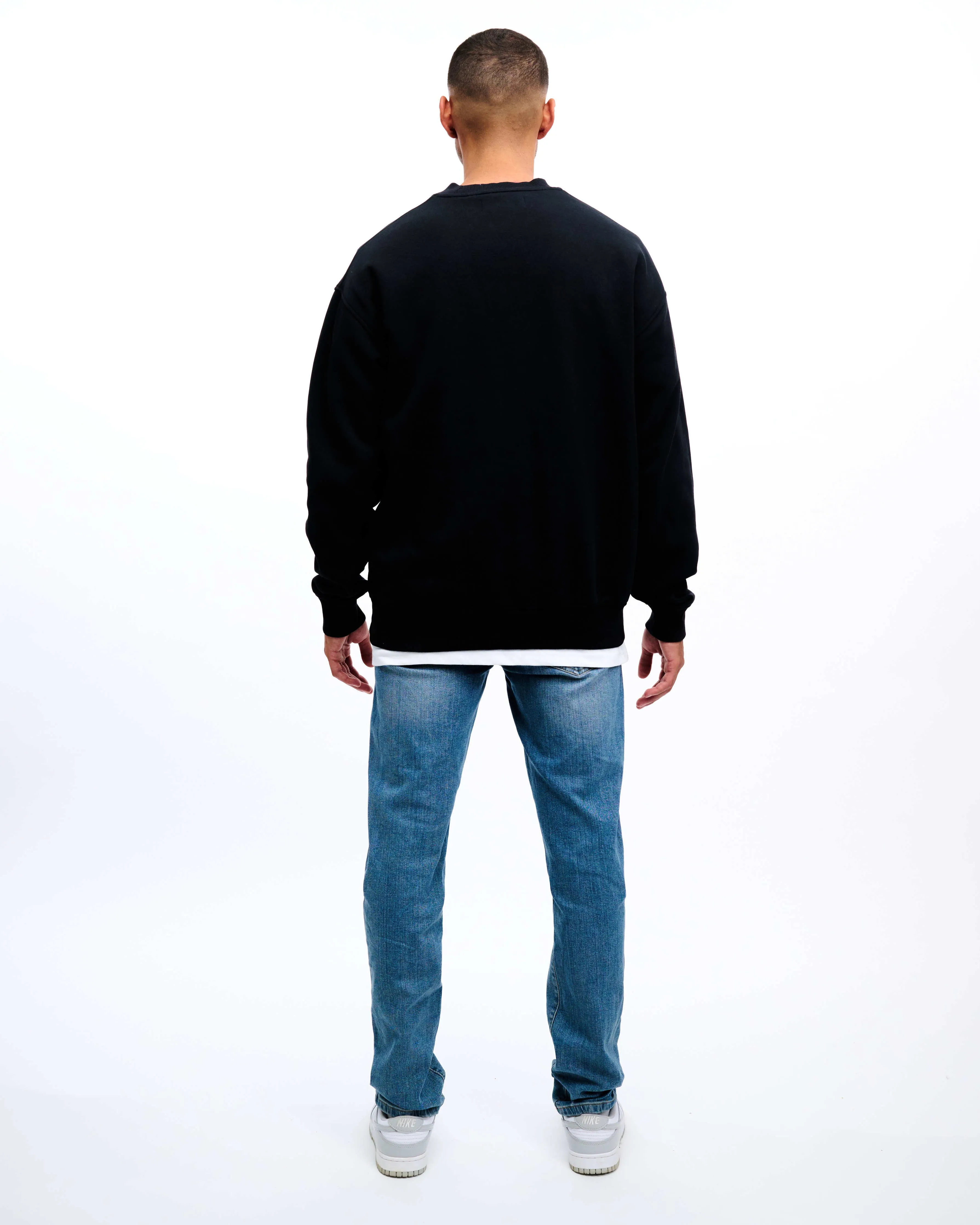 CROYEZ BLACK OIL SWEATER - BLACK