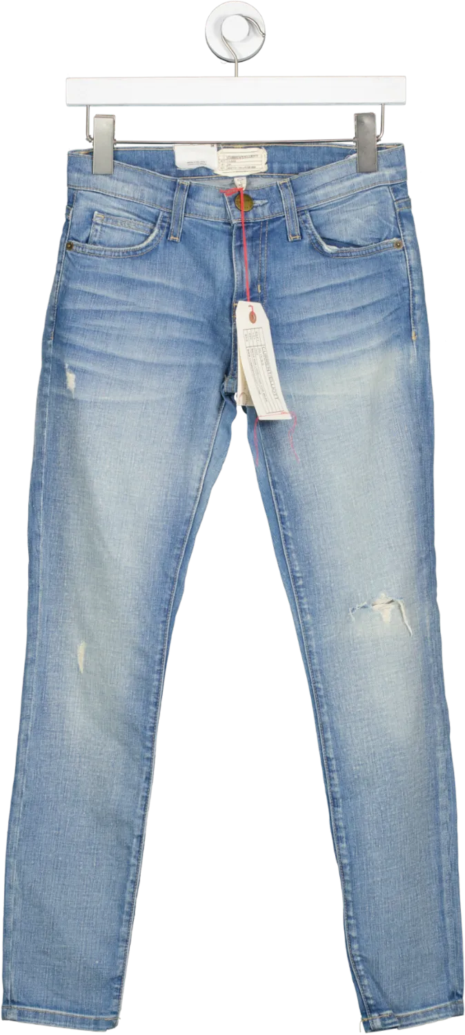 Current/Elliott Mid - Blue Hillman Destroy Mid Rise Skinny Jeans BNWT W24