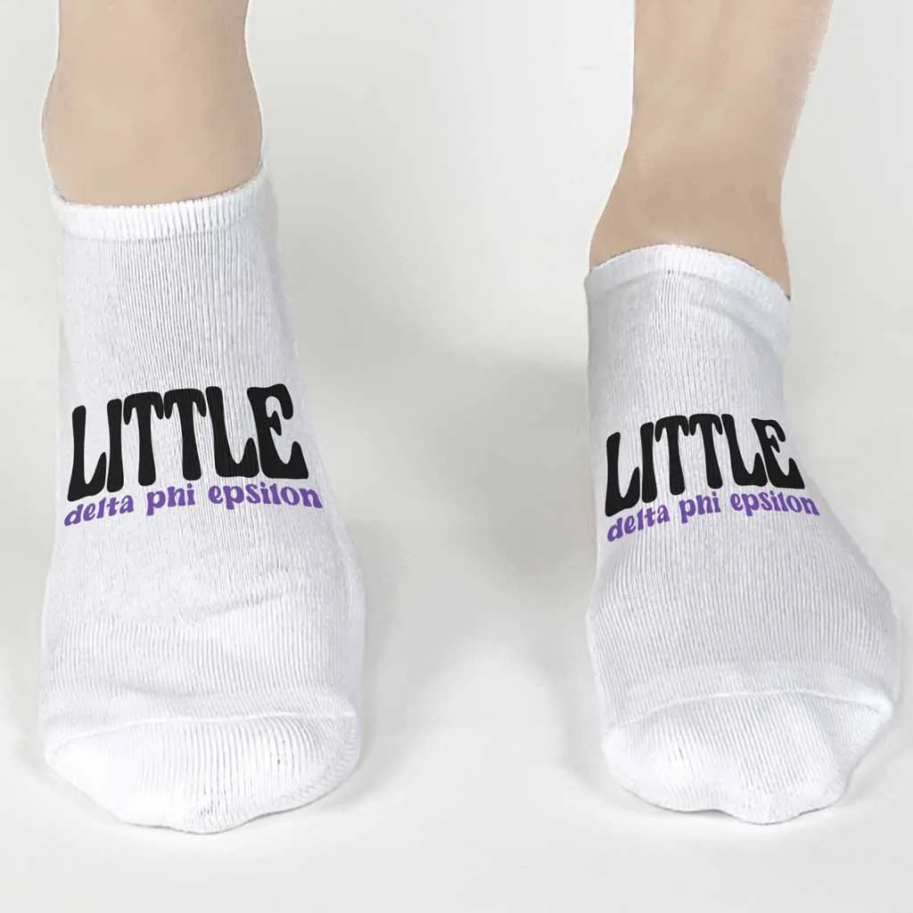 Delta Phi Epsilon No Show Socks for Bigs and Littles