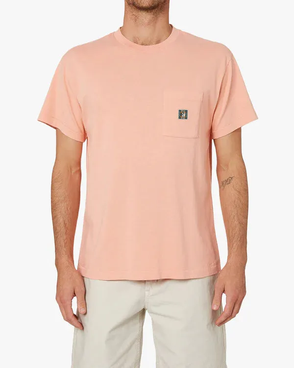 DEUS T-SHIRT CANYON POCKET Coral Pink