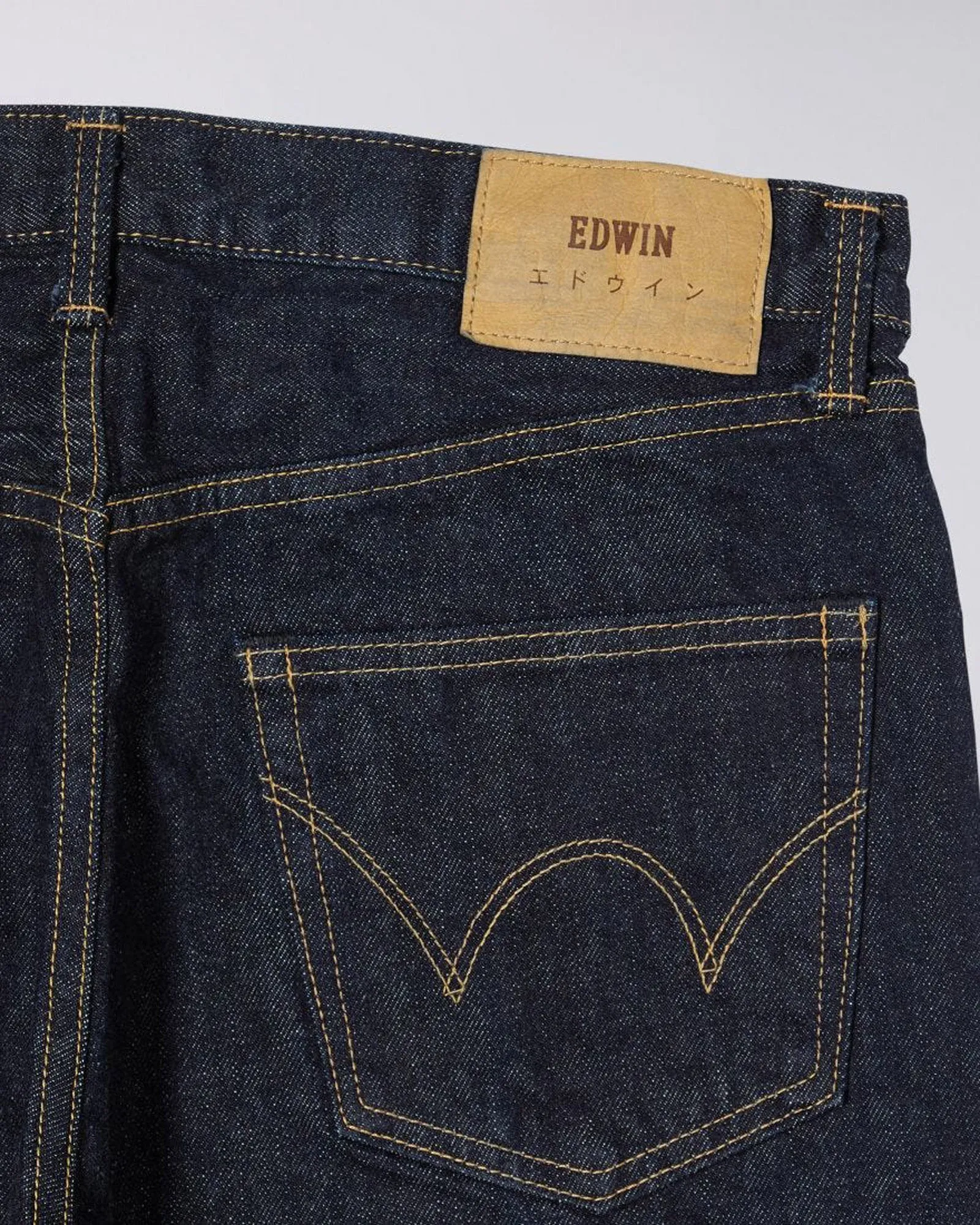 Edwin Made In Japan Regular Tapered Mens Jeans - 14oz Kurabo Recycled Red Selvage Denim / Blue Rinsed