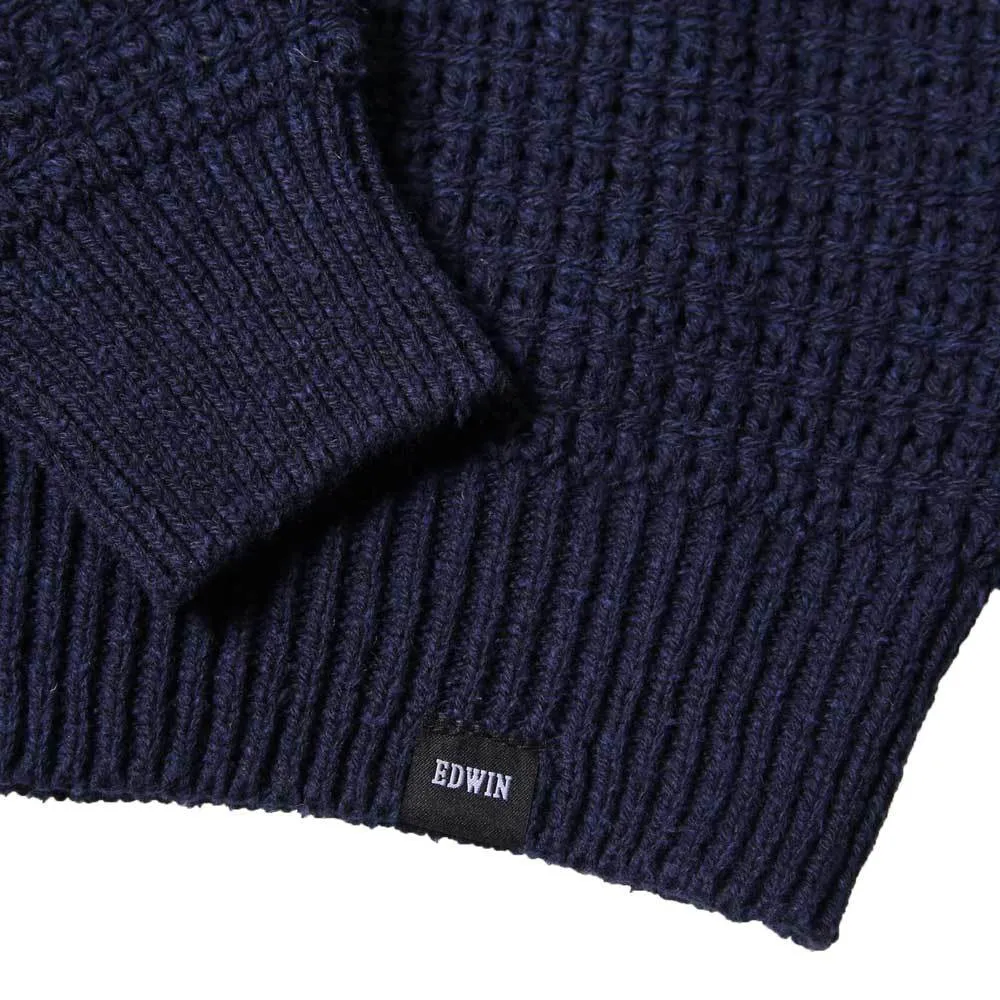 Edwin Purl Sweater - Navy