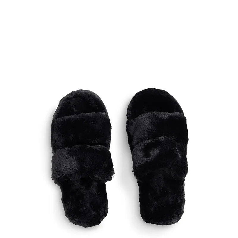 FABULOUS FURS | Faux Fur Platform Slippers