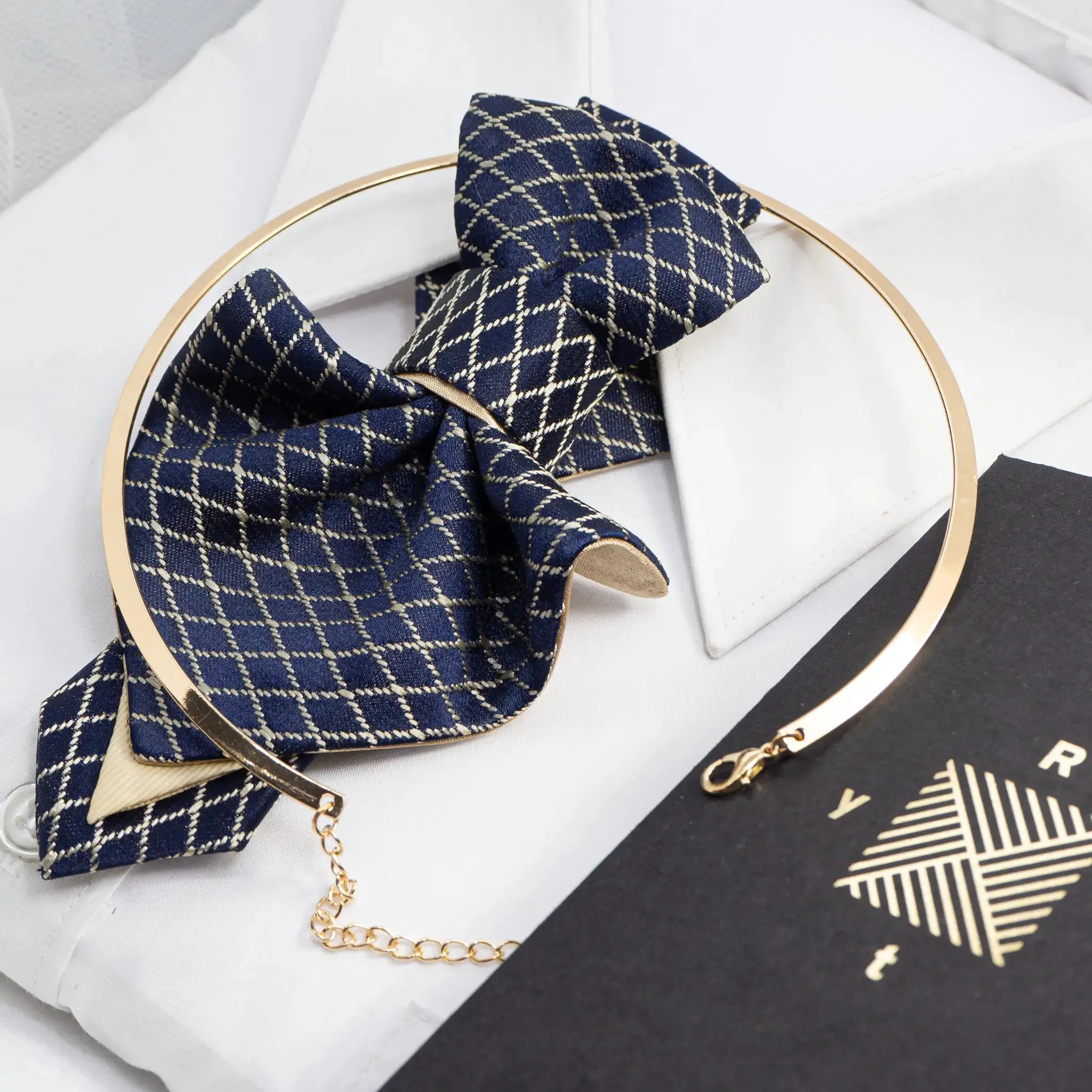 FEMALE BOW TIE "BLUE GOTHIC"