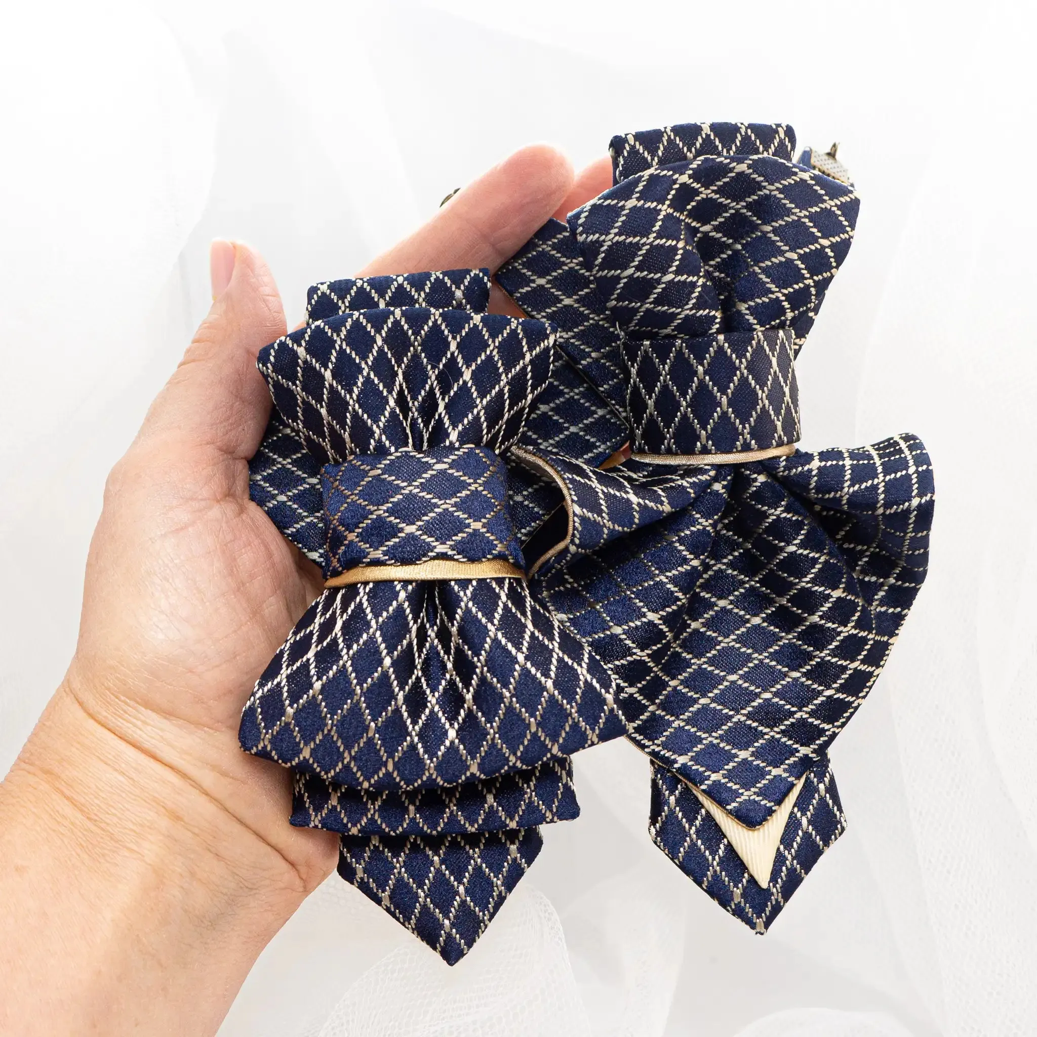 FEMALE BOW TIE "BLUE GOTHIC"