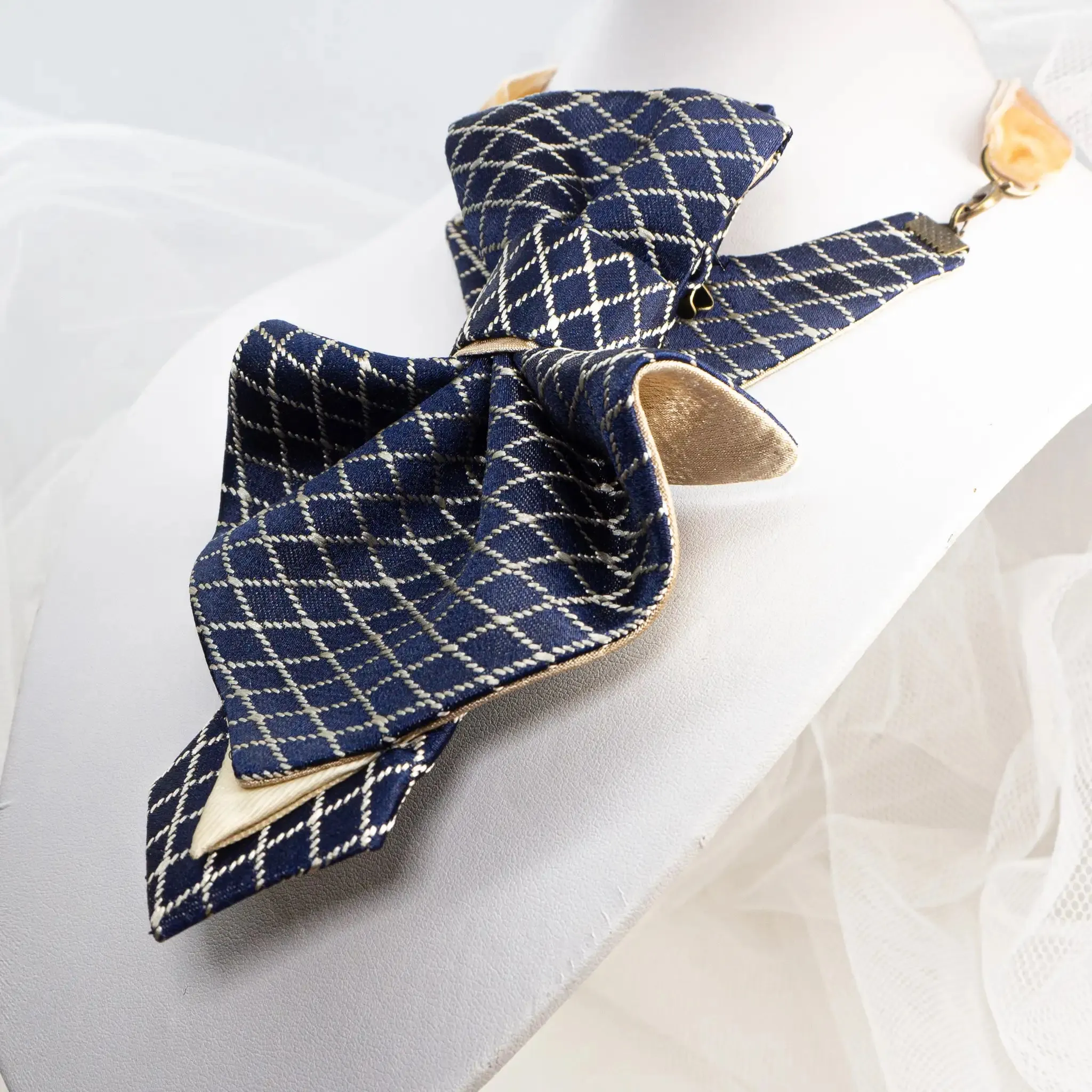 FEMALE BOW TIE "BLUE GOTHIC"