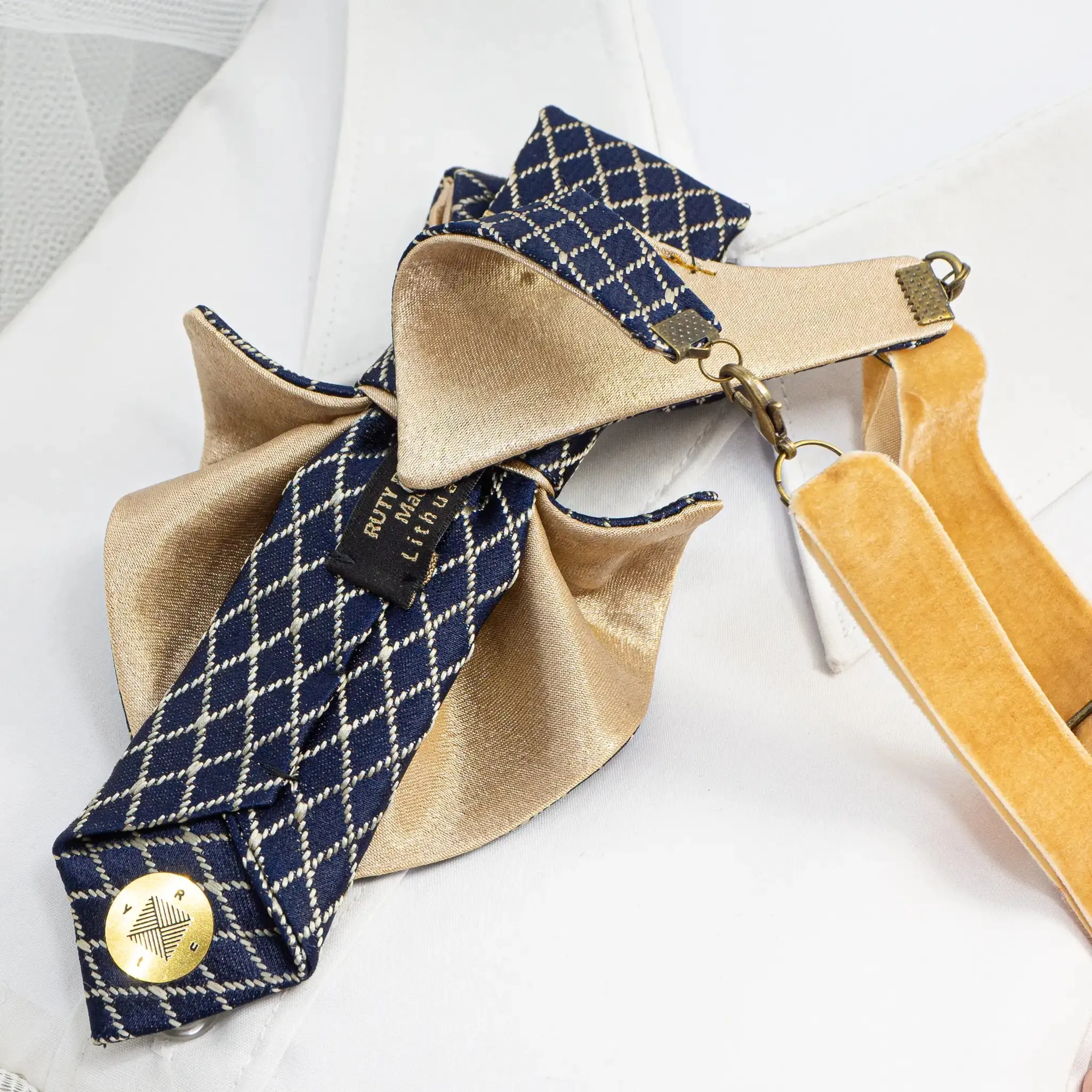 FEMALE BOW TIE "BLUE GOTHIC"