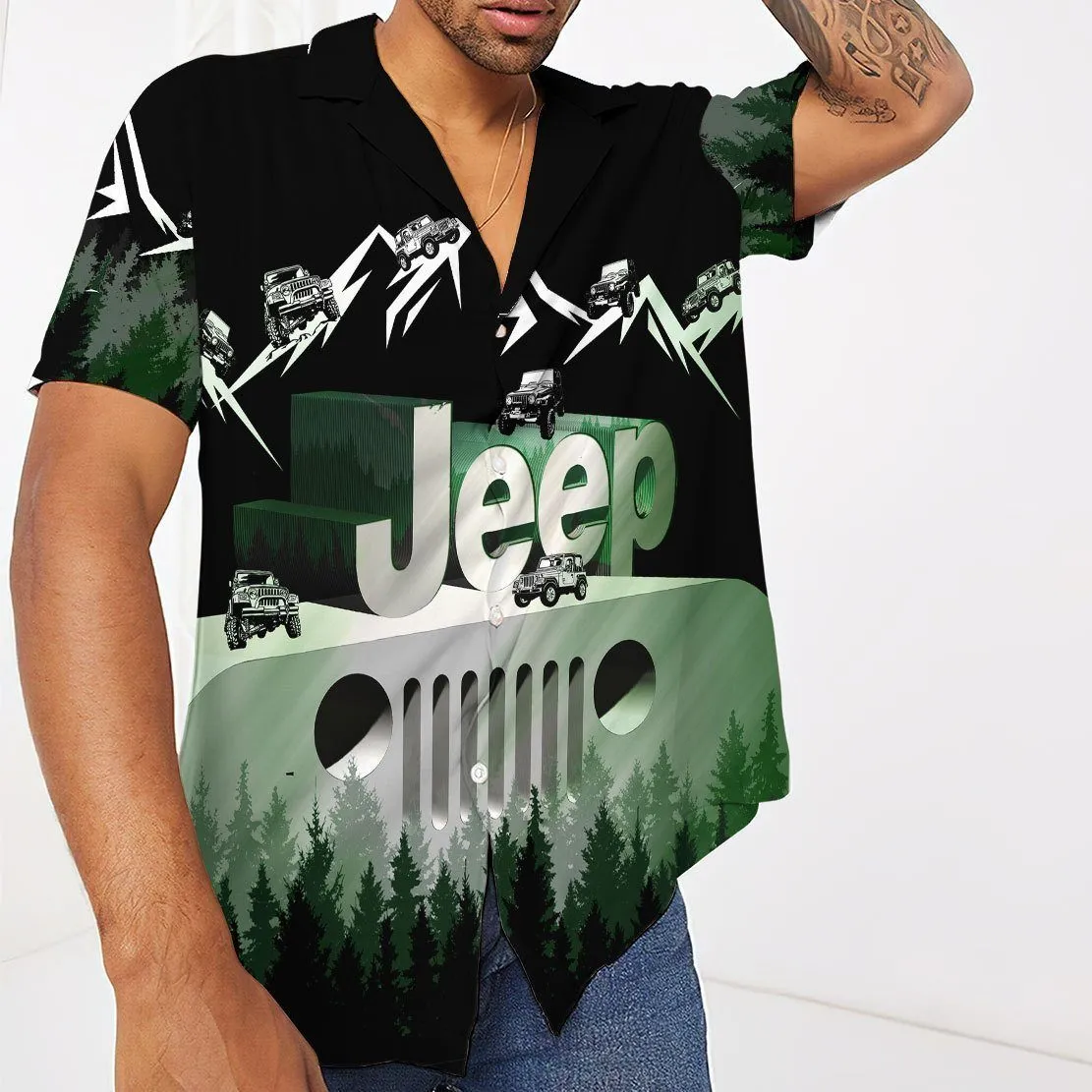 Gearhuman 3D Jeep Hawaii Shirt