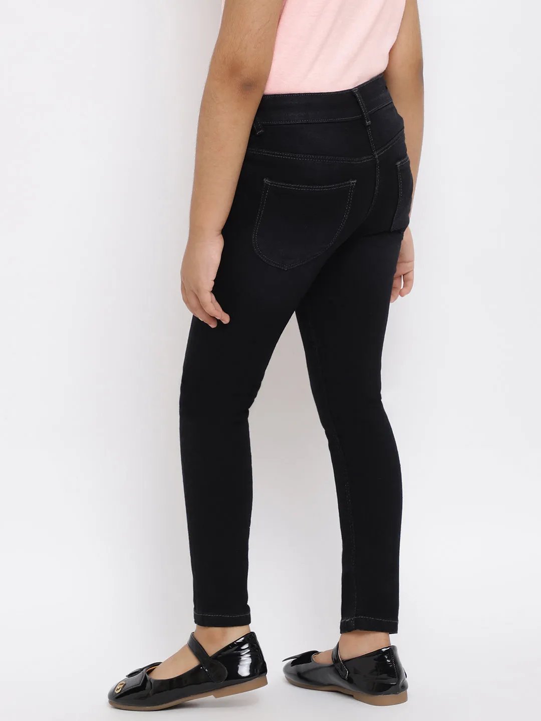 Girls Black Denim Jeans