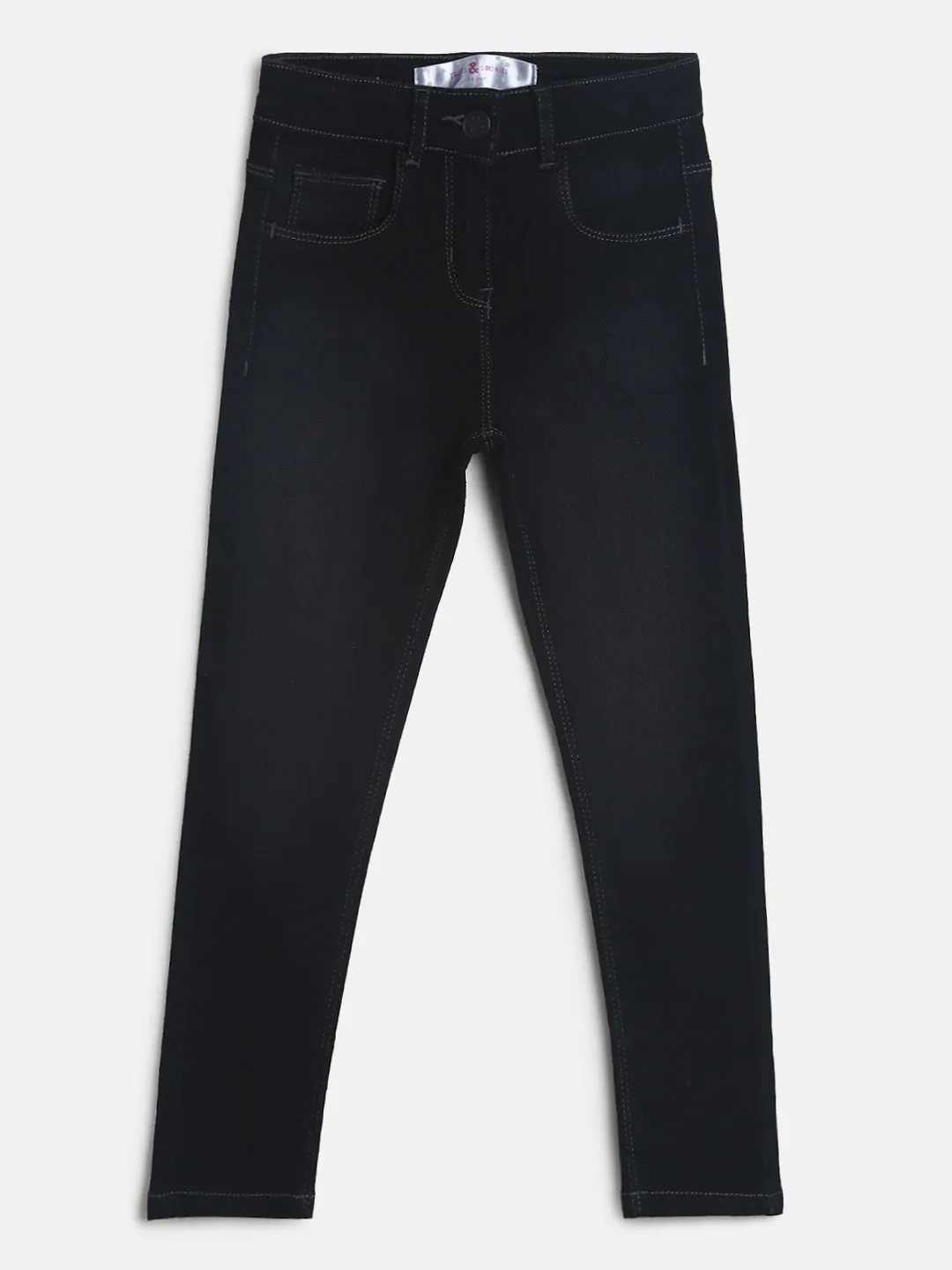 Girls Black Denim Jeans