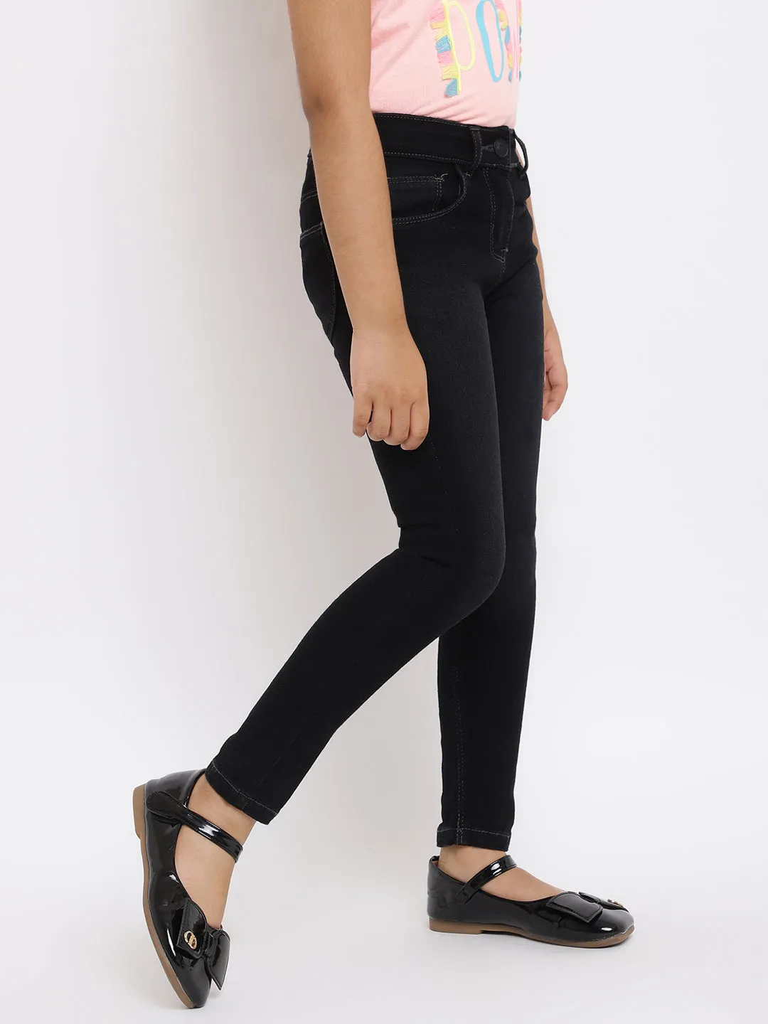 Girls Black Denim Jeans