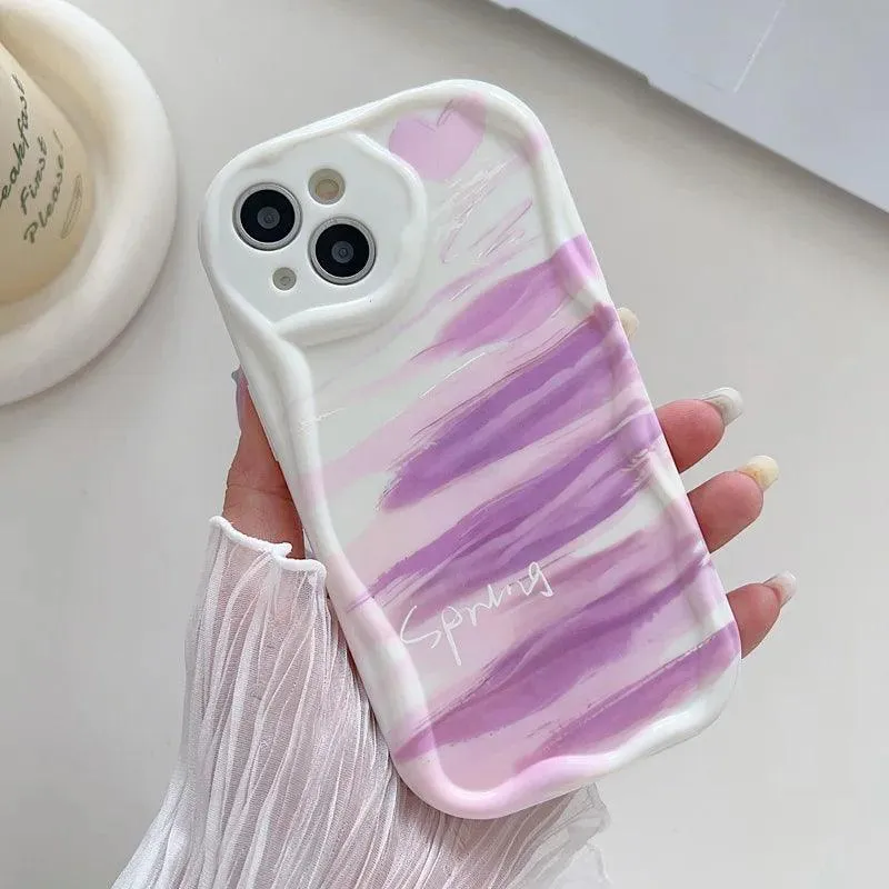 Graffiti Heart Cute Phone Case for iPhone 11, 12, 13, 14 ProMax, 14 Plus, X, XR, XS Max, 7, 8 Plus - Clashing Design