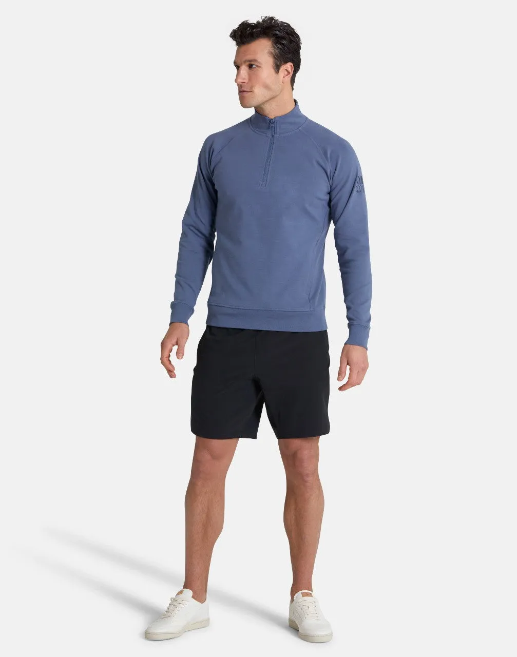 Gym Coffee Essential Half Zip (Mens) - Thunder Blue