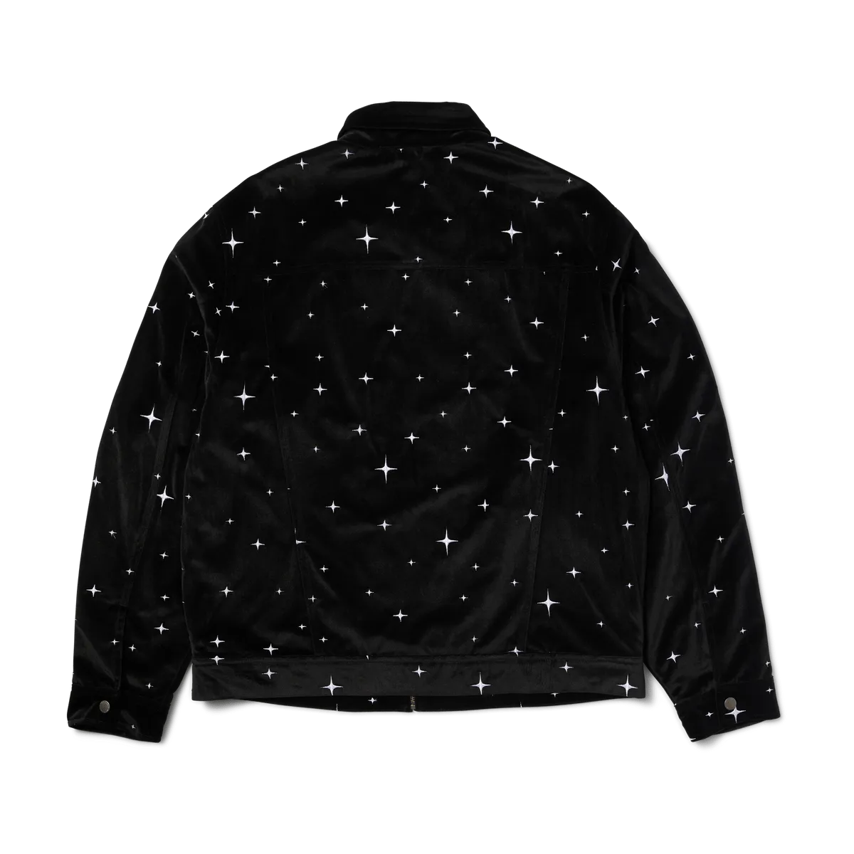 HUF GALAXY VELVET TRUCKER JACKET-BLACK