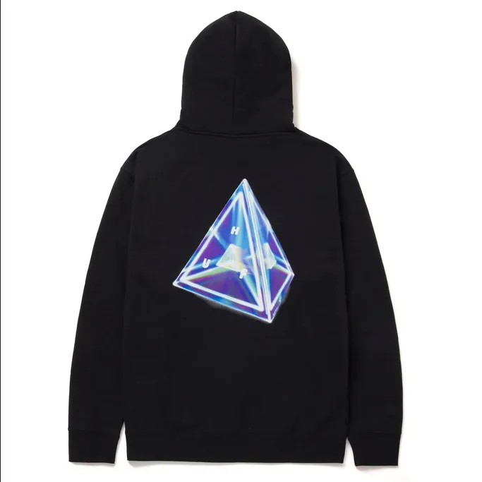 HUF Tesseract Triple Triangle Pullover Hoodie PF00515 black 