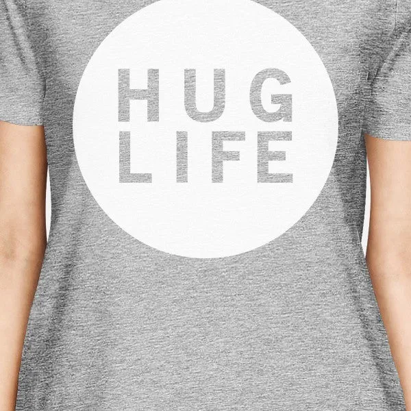 Hug Life Women's Heather Grey T-shirt Unique Design Ultra Soft Feel