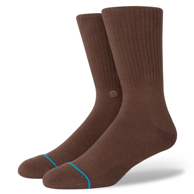 Icon Crew Socks Brown