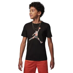 Jordan short sleeve t-shirt with Jumpman print for boys Watercolor 95C900-023 black