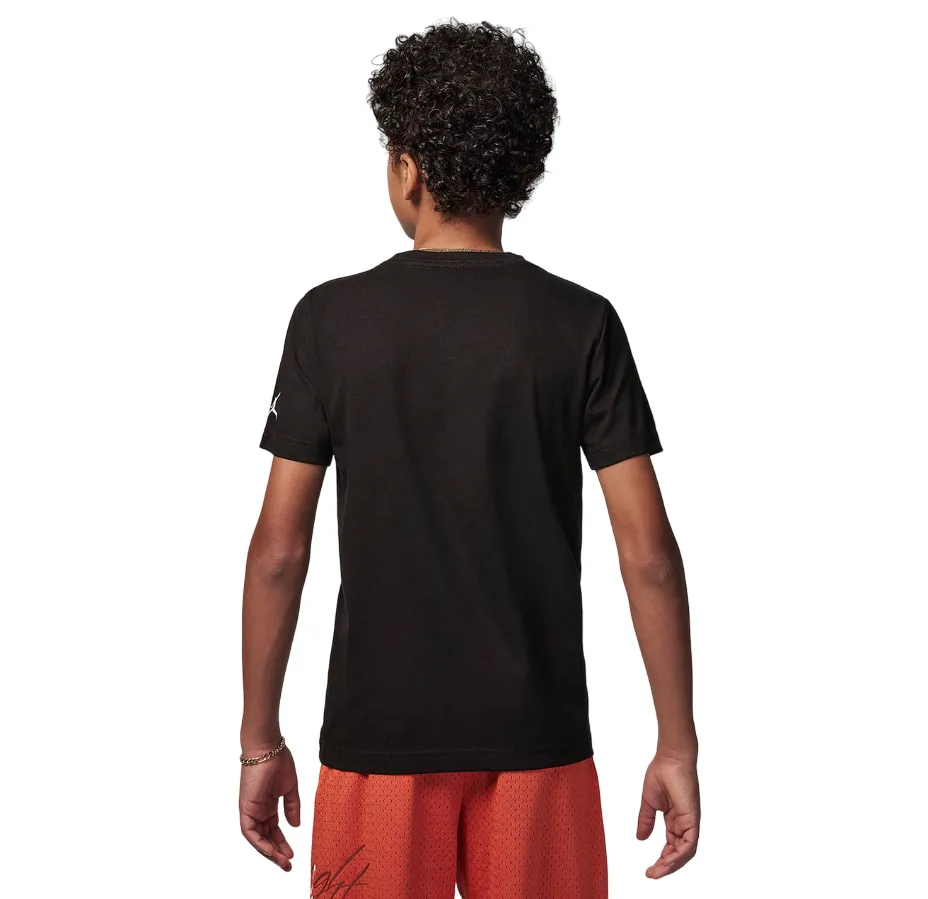 Jordan short sleeve t-shirt with Jumpman print for boys Watercolor 95C900-023 black