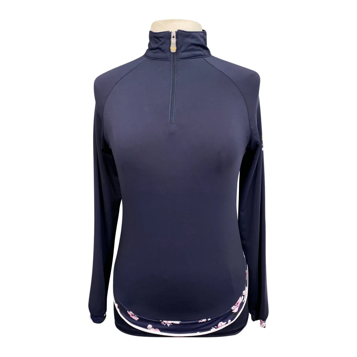 Kastel Denmark Long Sleeve Shirt in Navy/Floral - Women's Small